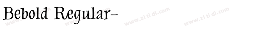 Bebold Regular字体转换